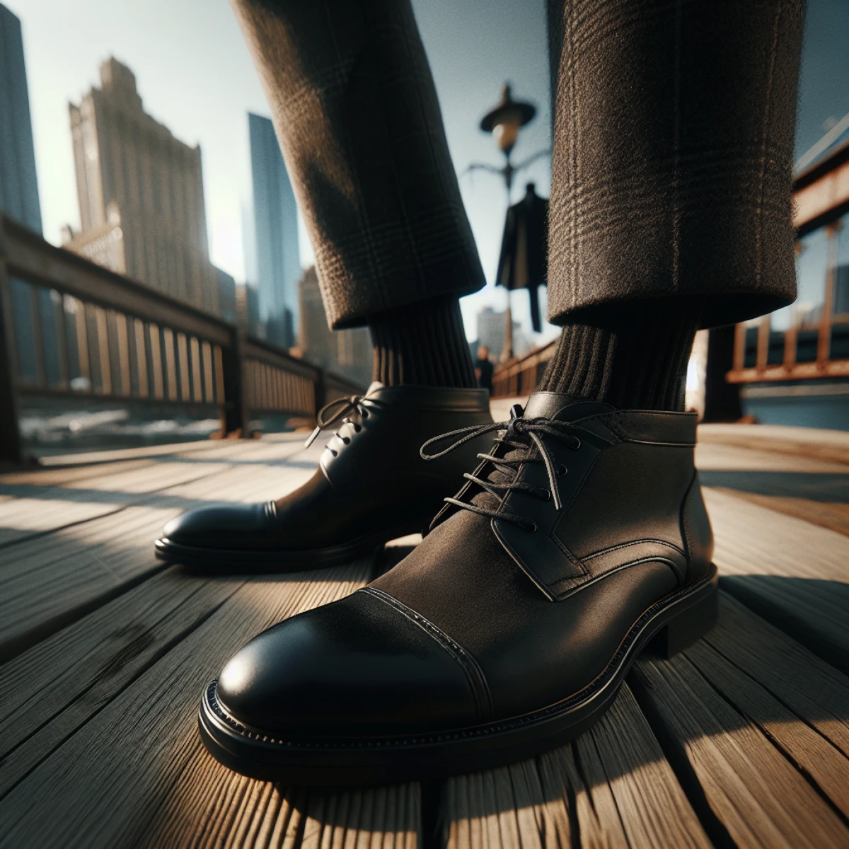 what to wear with black shoes men