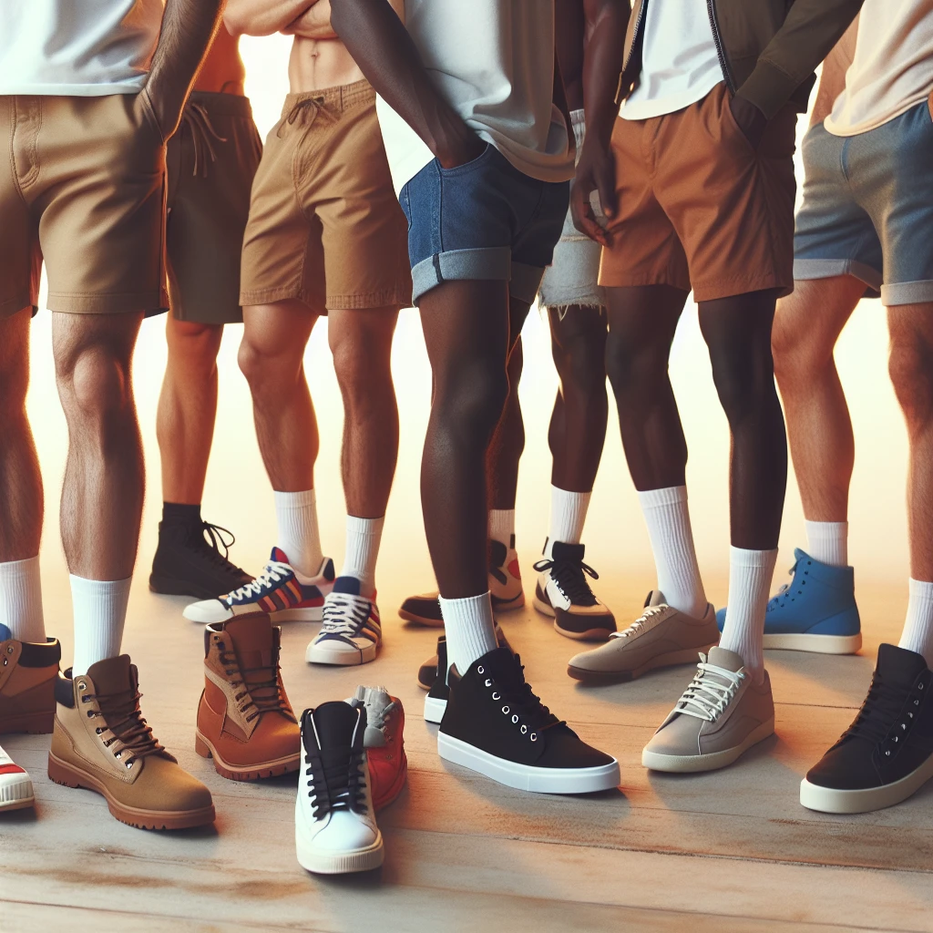 what shoes do men wear with shorts 