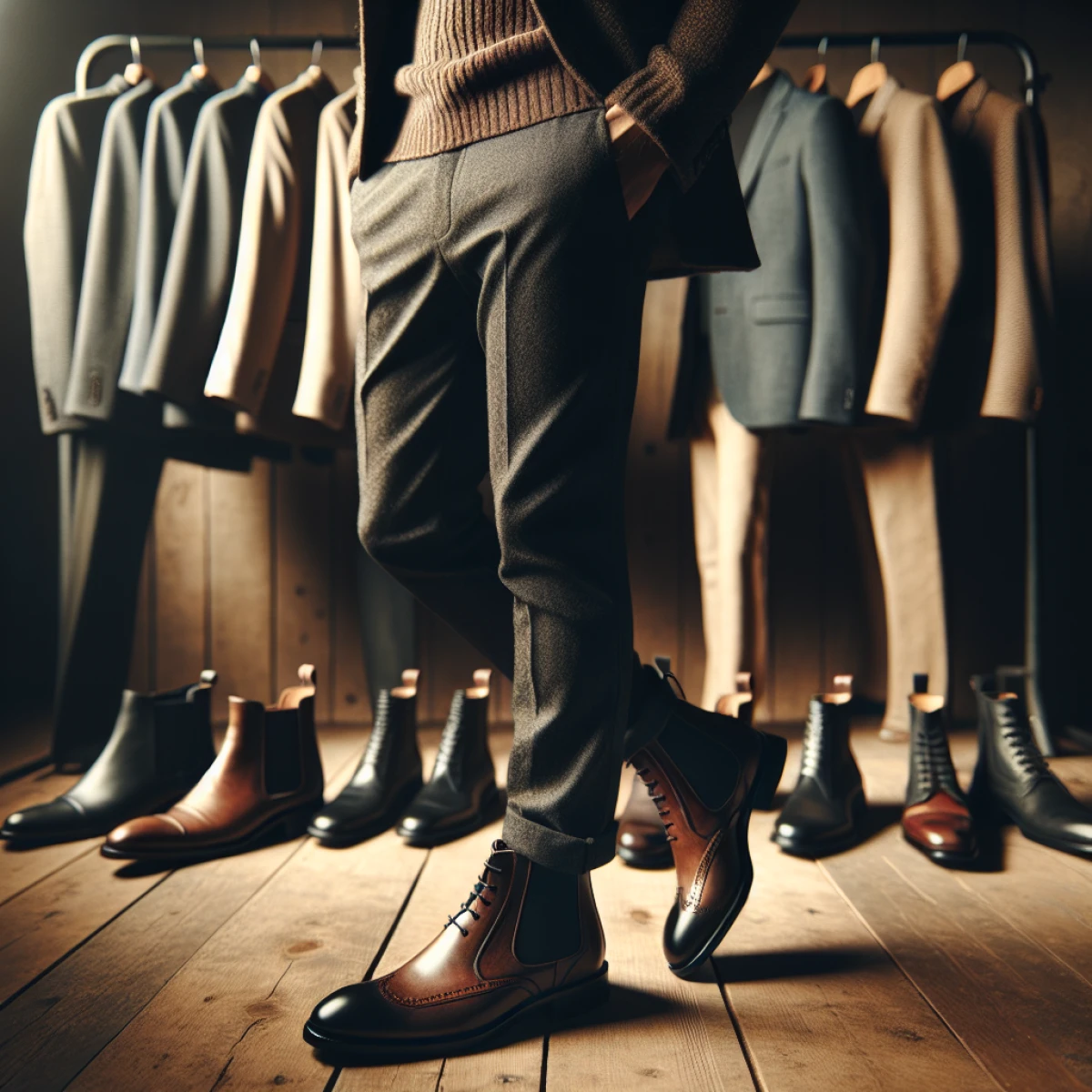 how to pair chelsea boots with slacks men