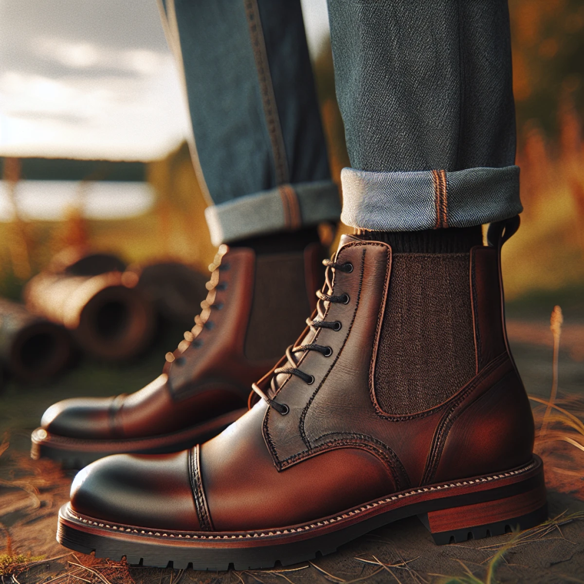 leather brown chelsea boot mens style