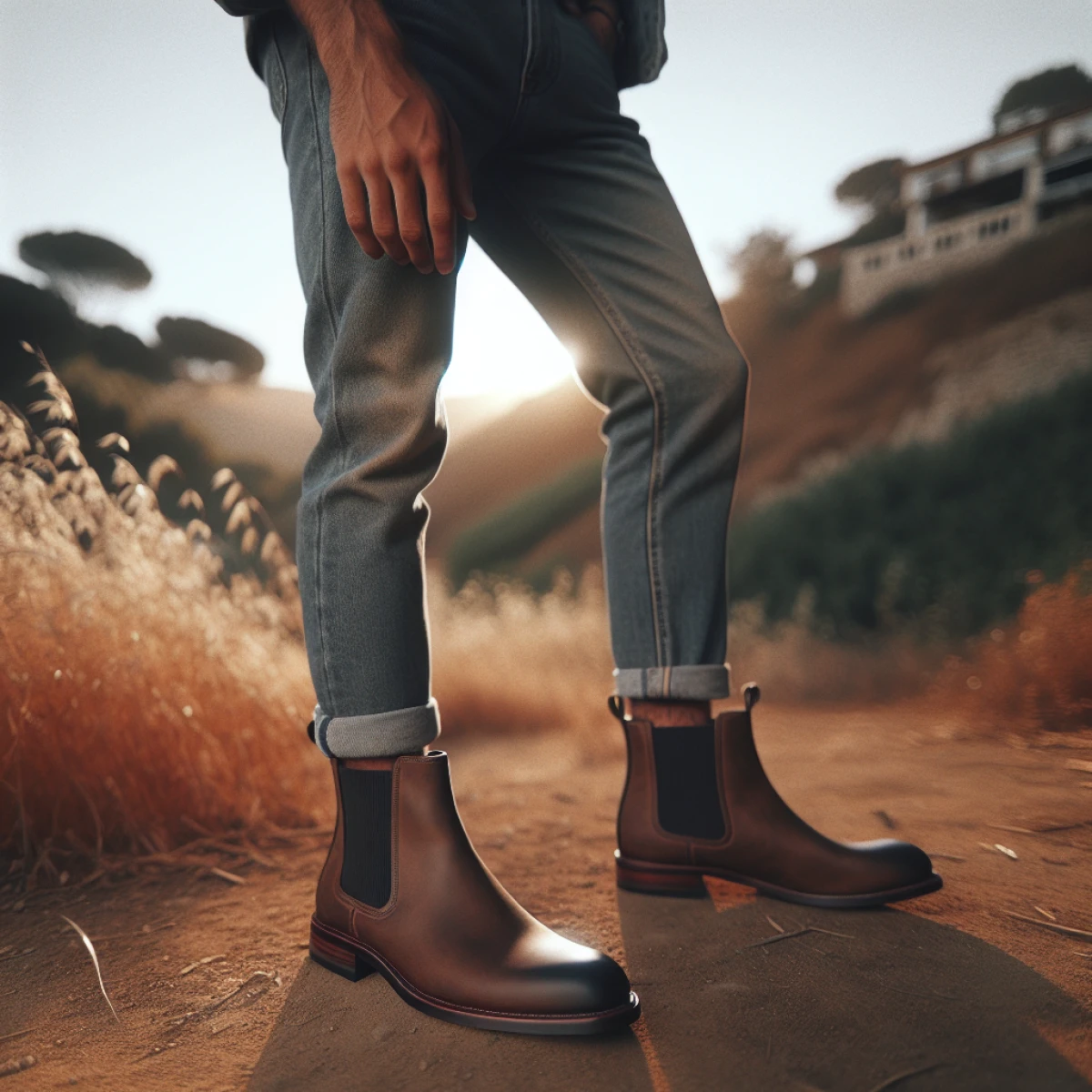 how to wear men brown chelsea boots