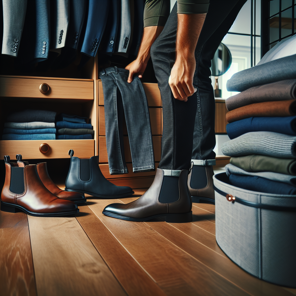 what pants to wear with chelsea boots men