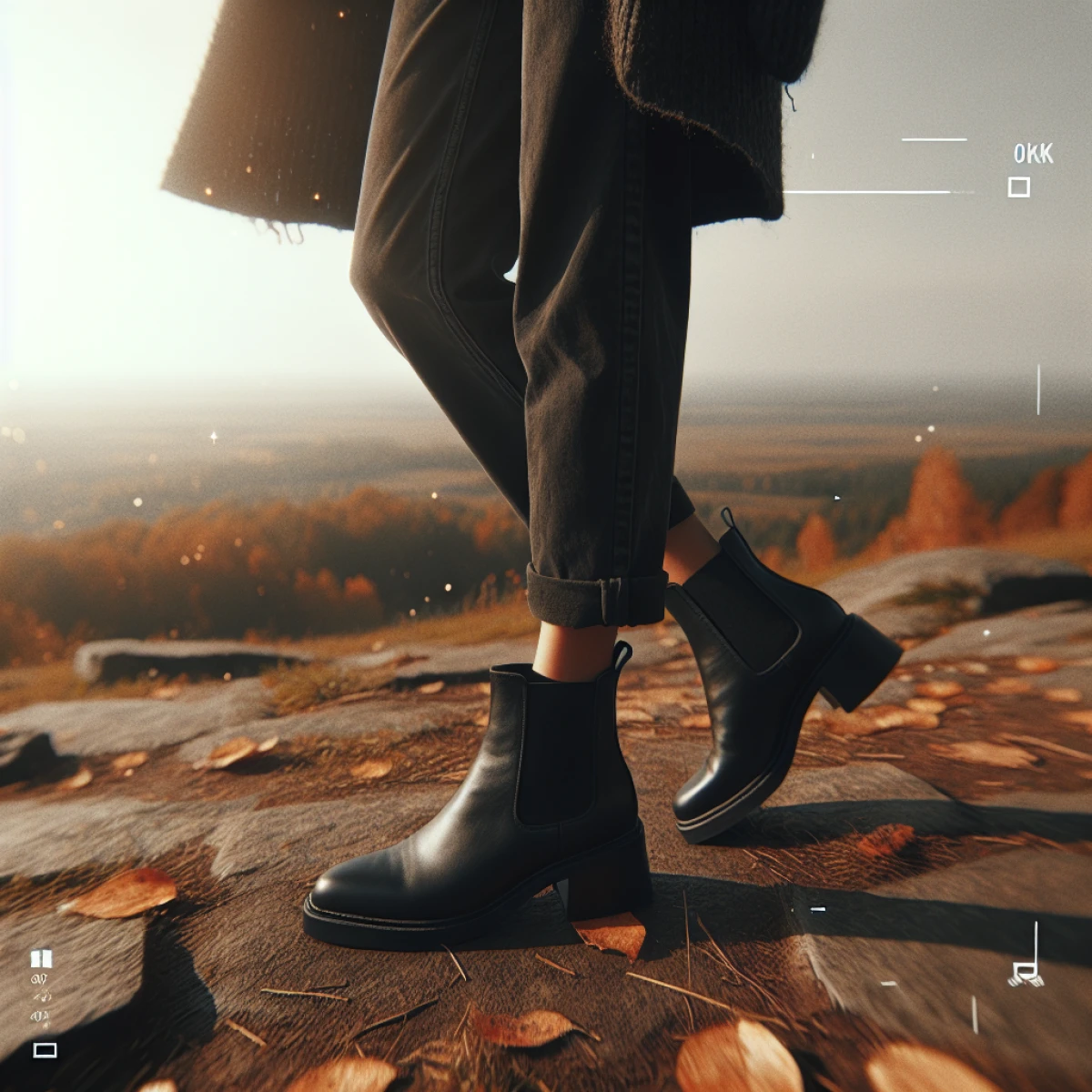 how to wear black vcut chelsea boots with pants in fall for women