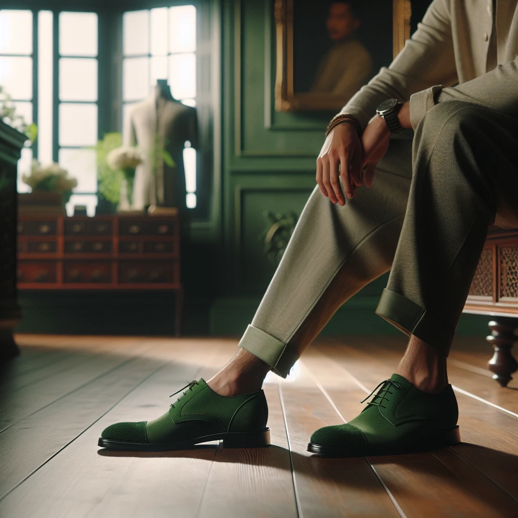 how to wear green shoes men 