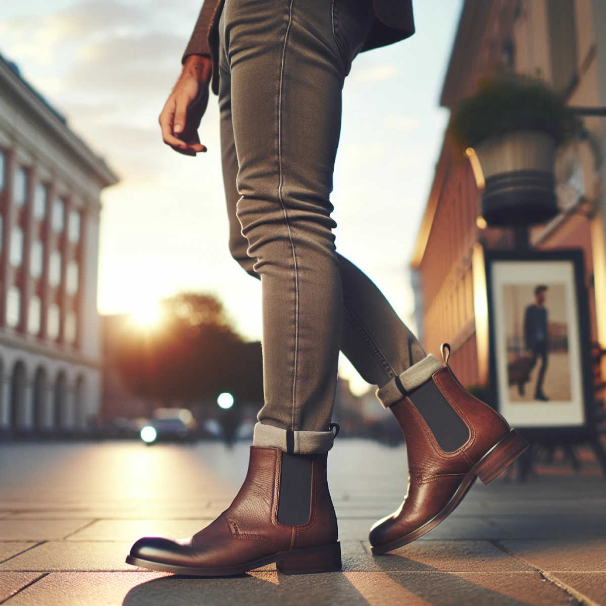 what dress to wear with chelsea brown boots for men
