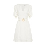 Aje-Beacon-Structured-Mini-Dress Aje Ivory dress