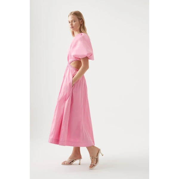 Capucine Puff Sleeve Midi Dress