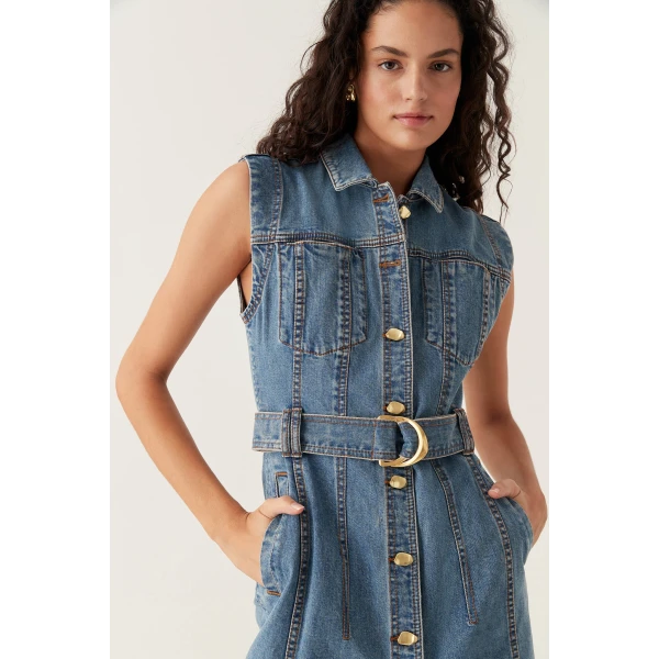 Darcie Denim Midi Dress