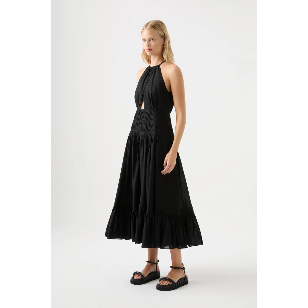 Renata Eyelash Midi Dress