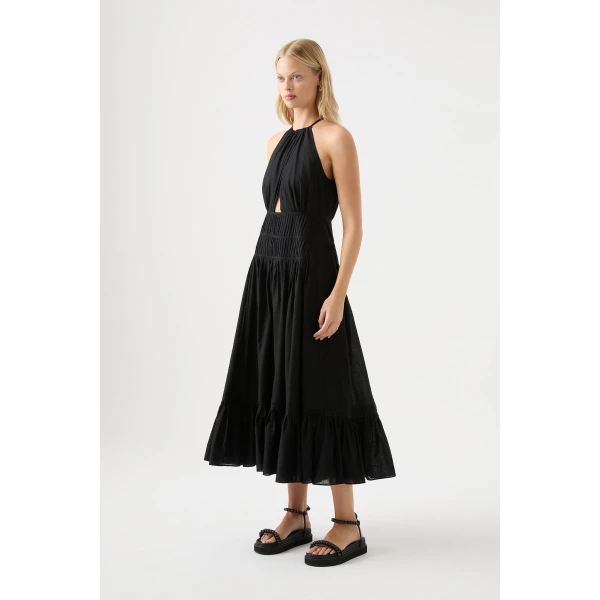 Renata Eyelash Midi Dress