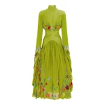 Alemais Agatha Corset Gown Chartreuse