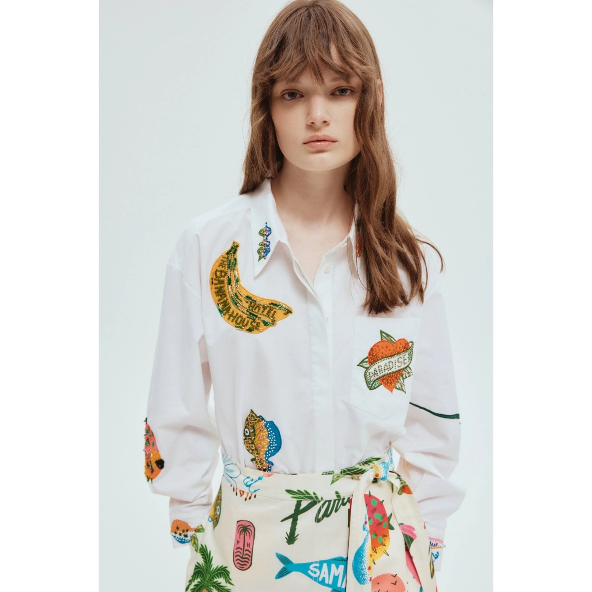 Alemais Clam Embroidered Shirt