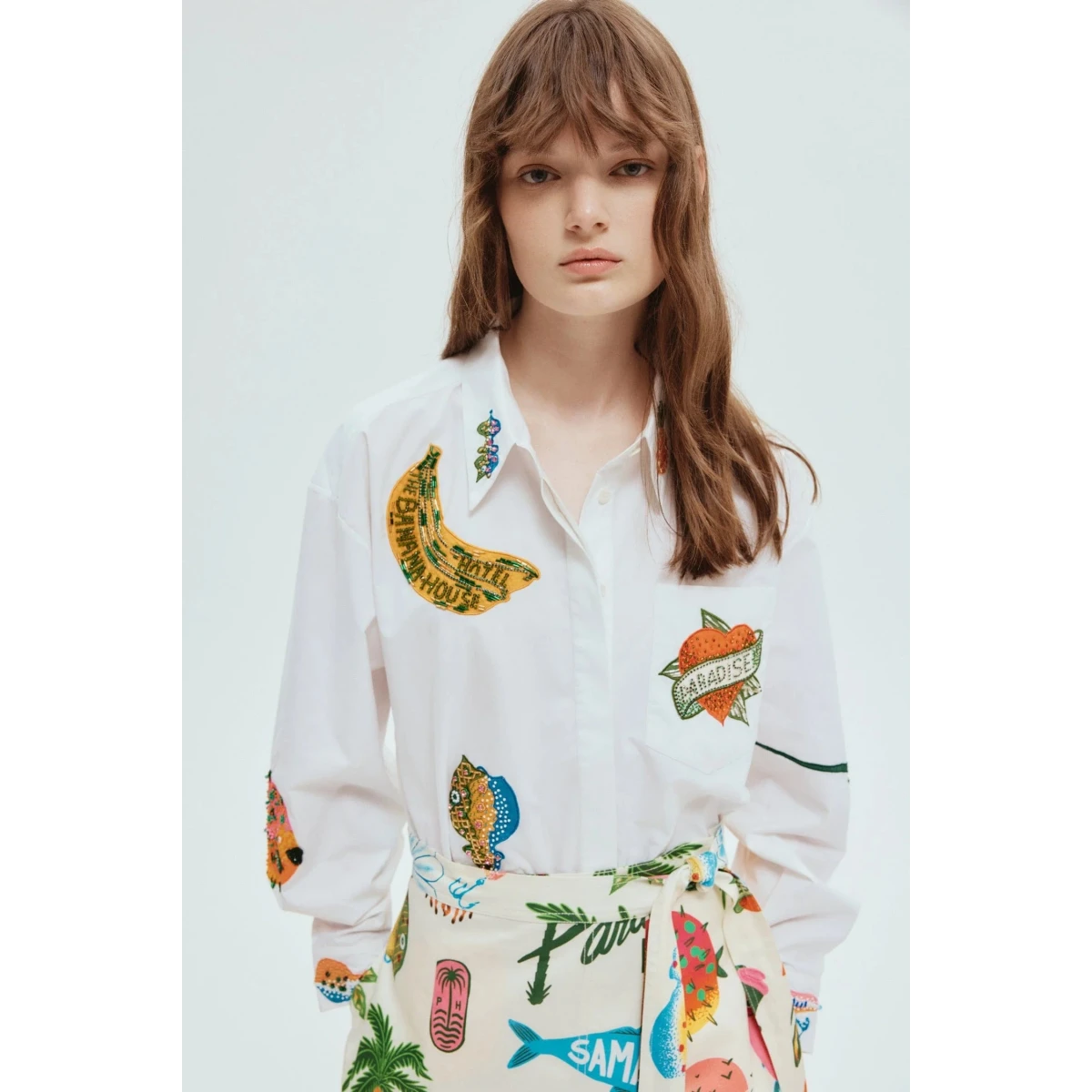 Alemais Clam Embroidered Shirt