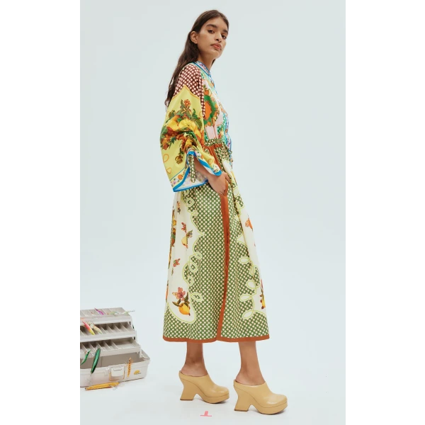 Alemais Lemonis Drawstring Cotton Shirt Dress