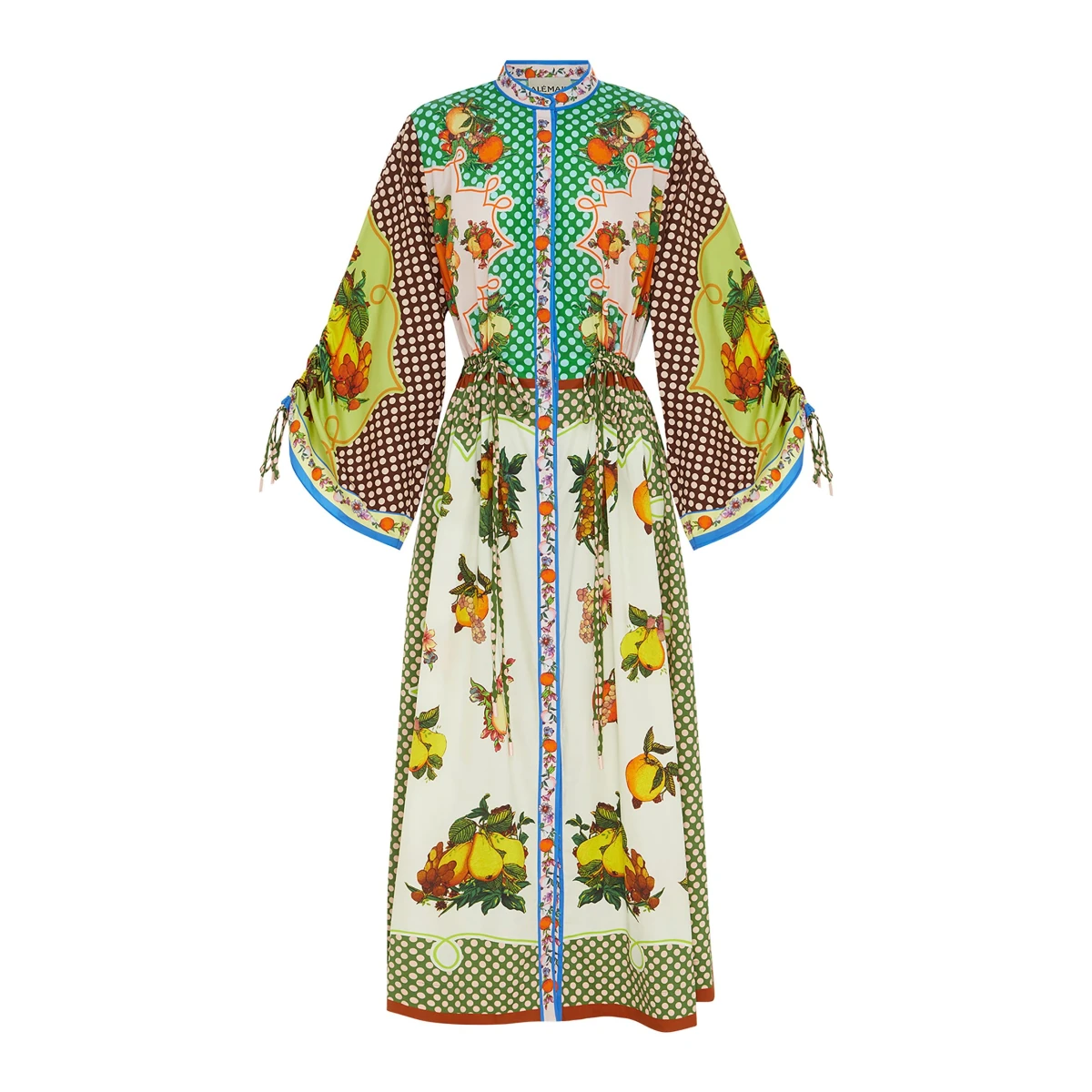 Alemais Lemonis Drawstring Cotton Shirt Dress
