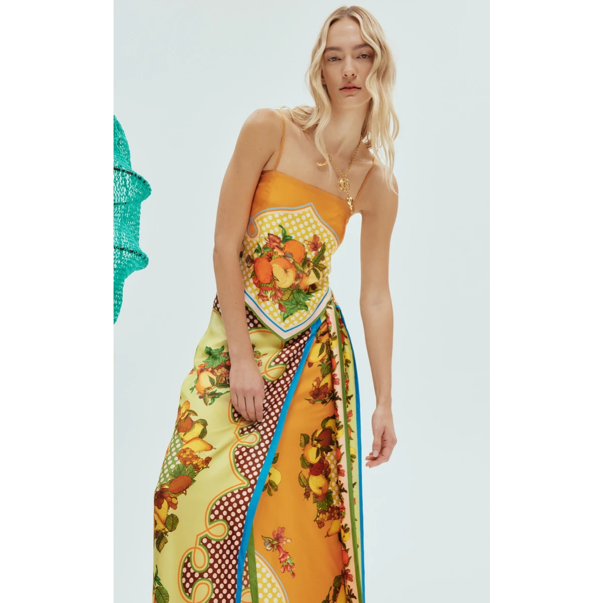 Alemais Lemonis Printed Silk Twill Scarf Top