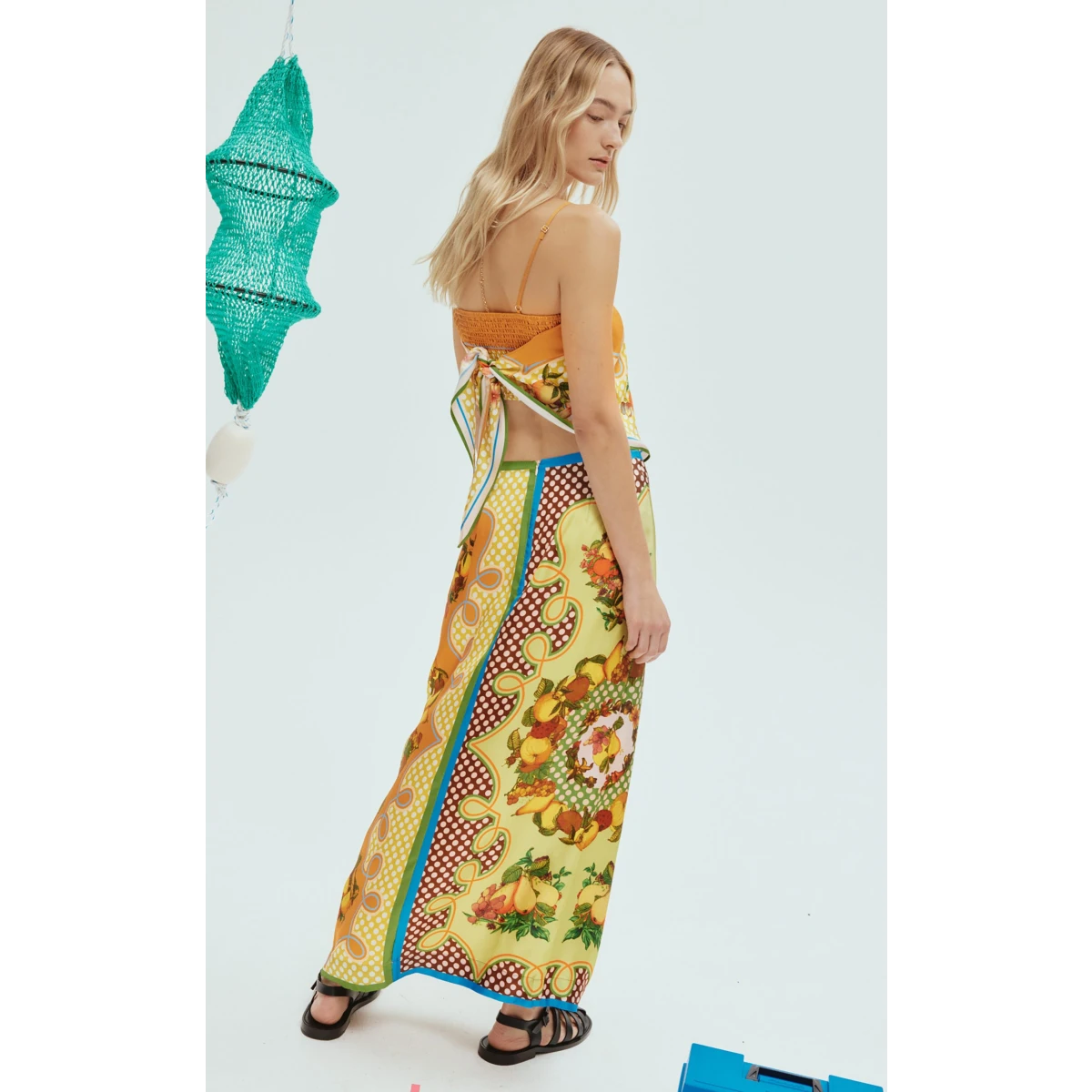 Alemais Lemonis Printed Silk Twill Scarf Top