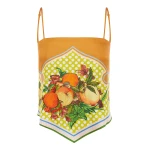 Alemais Lemonis Printed Silk Twill Scarf Top