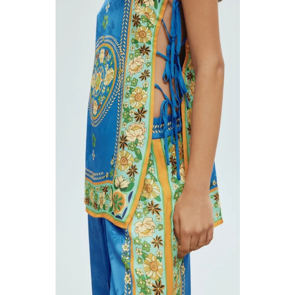 Alemais Linda Printed-Jacquard Top