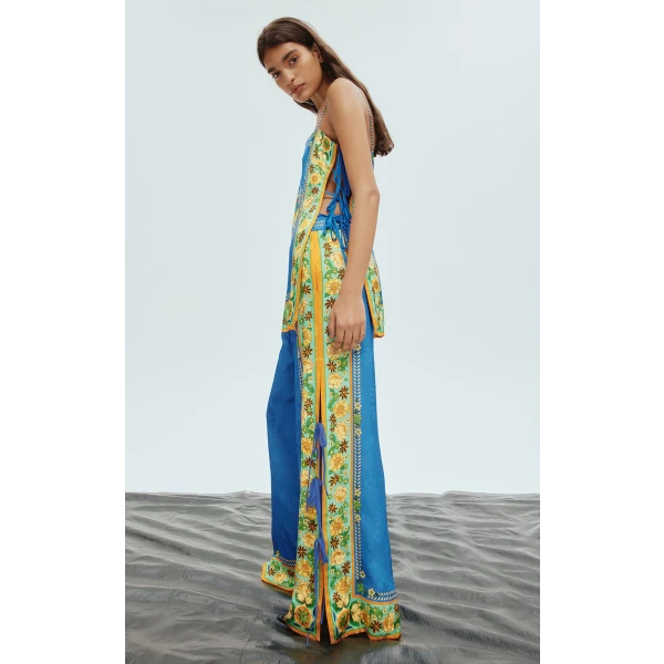 Alemais Linda Printed-Jacquard Top