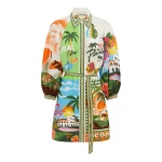 Alemais Paradiso Printed Linen Mini Dress Alemais Paradiso Printed Linen Mini Dress
