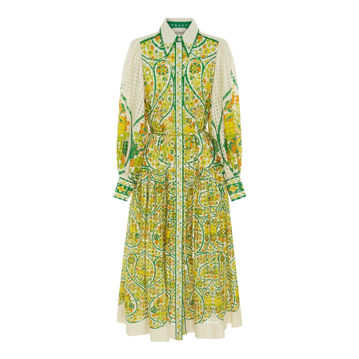 Alemais Rhonda Printed Cotton-Silk Shirt Dress