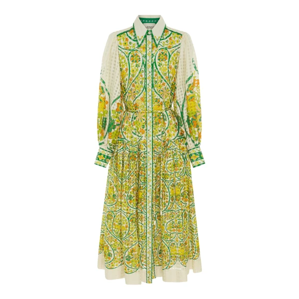 Alemais Rhonda Printed Cotton-Silk Shirt Dress