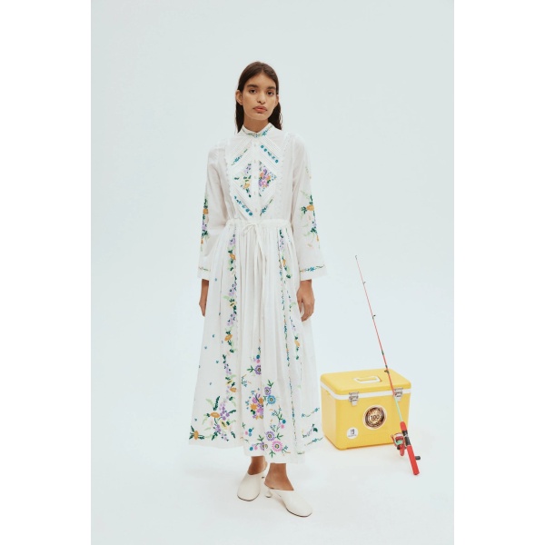 Alemais Willa Embroidered Shirtdress