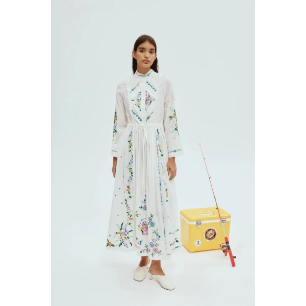 Alemais Willa Embroidered Shirtdress