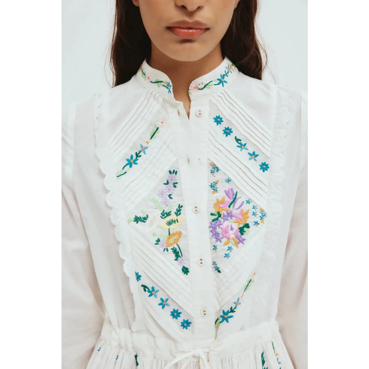 Alemais Willa Embroidered Shirtdress