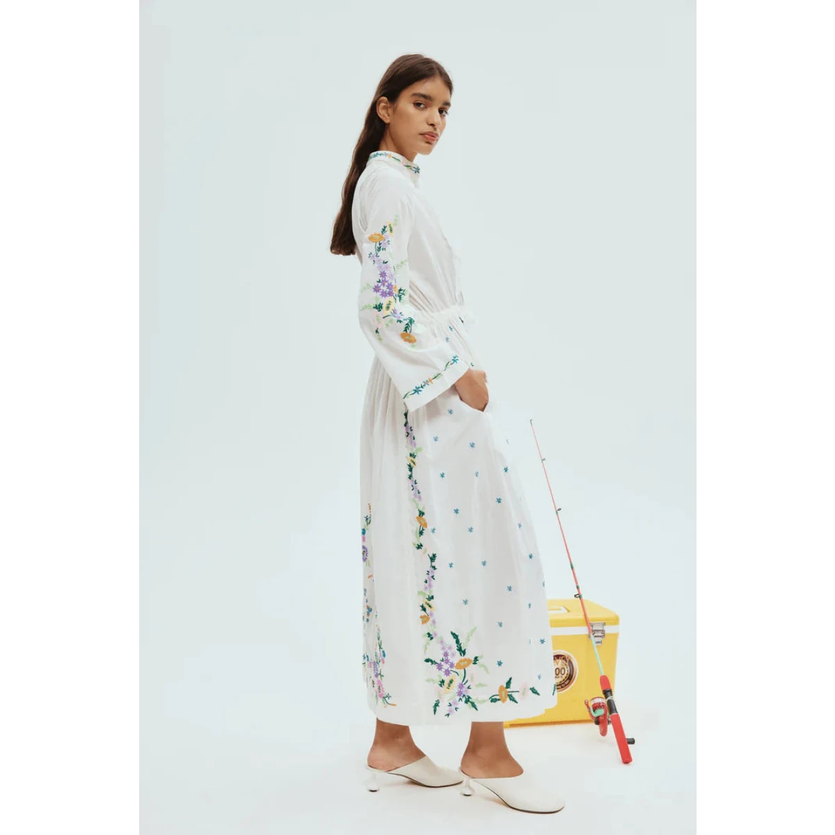 Alemais Willa Embroidered Shirtdress