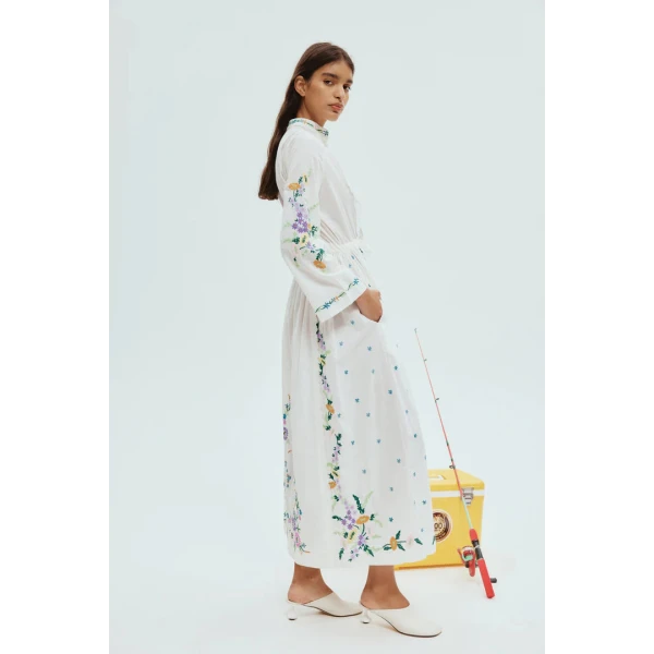 Alemais Willa Embroidered Shirtdress