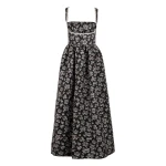 Alexandra Pijut Coupe Dress In Metallic Blue Brocade, view 4
