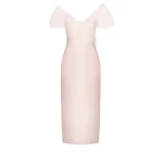 Alexandra Pijut Sylvie Dress In Ballet Pink Silk Wool