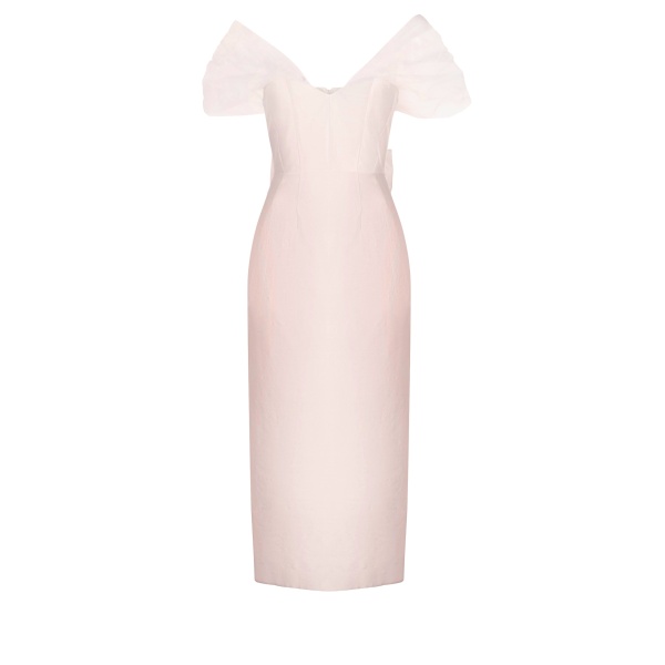 Alexandra Pijut Sylvie Dress In Ballet Pink Silk Wool