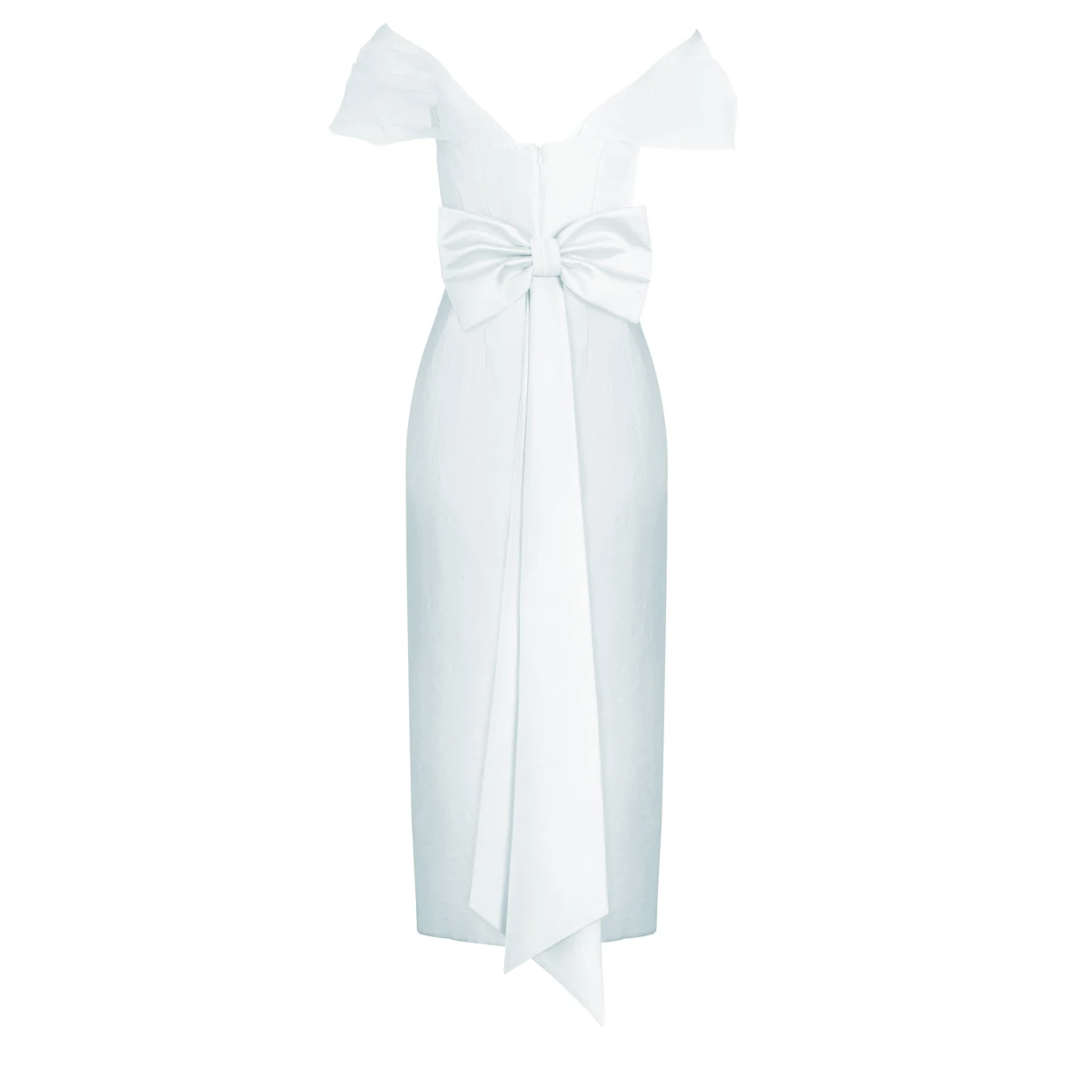 Alexandra Pijut Sylvie Dress In Ice Blue Silk Wool