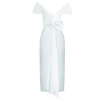 Alexandra Pijut Sylvie Dress In Ice Blue Silk Wool