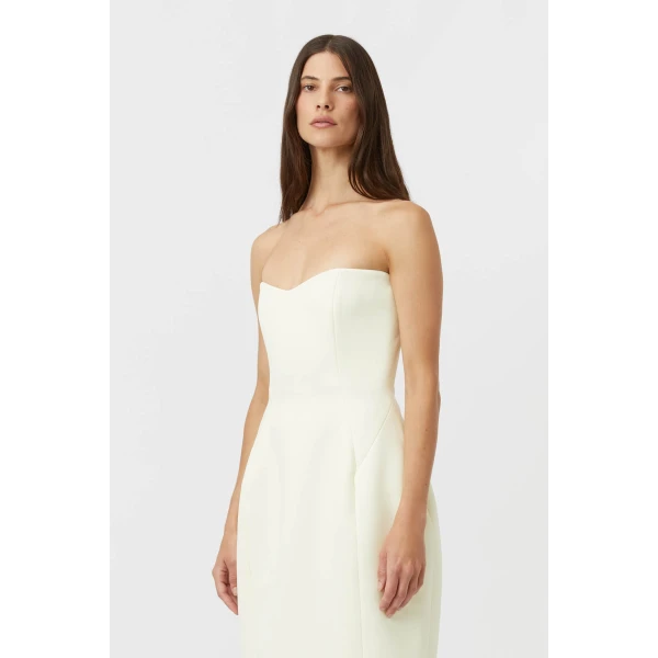 White Strapless Sheath Dress