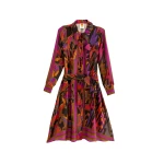 Farm Rio Black Mixed Wild Horses Shirtdress84115 nobg