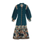 Farm Rio Blue Ainika Chill Maxi Shirtdress24086 nobg