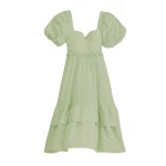 Farm Rio Soft Green Short Sleeve Midi Dress46894 nobg