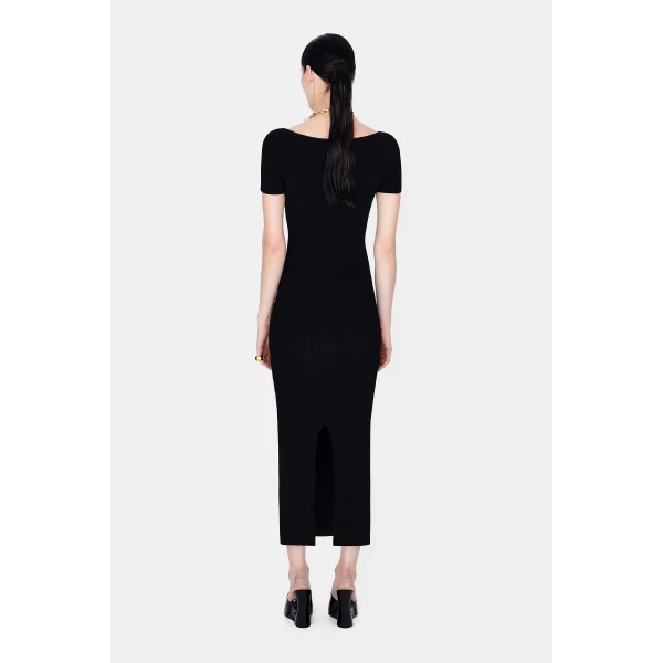 Gaia Short Sleeve Dress - Black