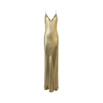 Galvan London Galvanized Slip Dress Gold62078 nobg