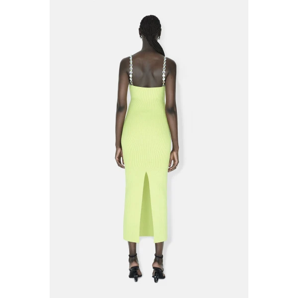 Globe Chain Wave Dress - Lime