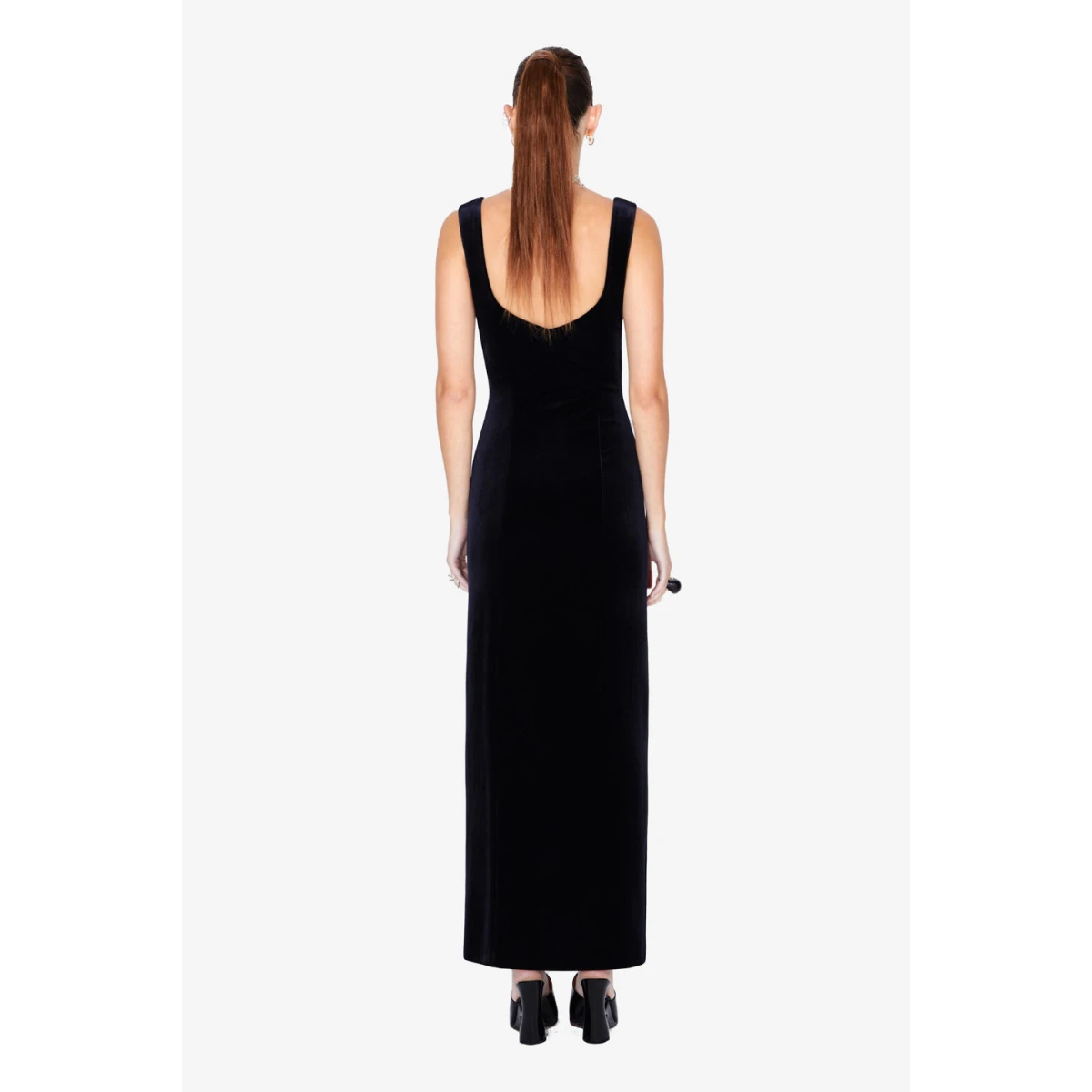 Liza Velvet Dress - Black