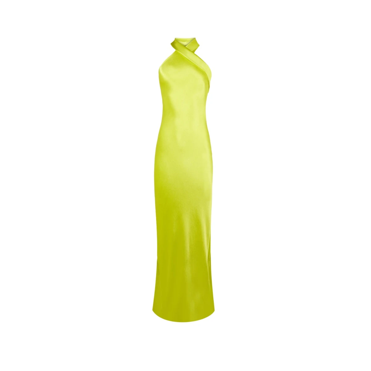 Galvan London Pandora Dress Lime Yellow50321 nobg