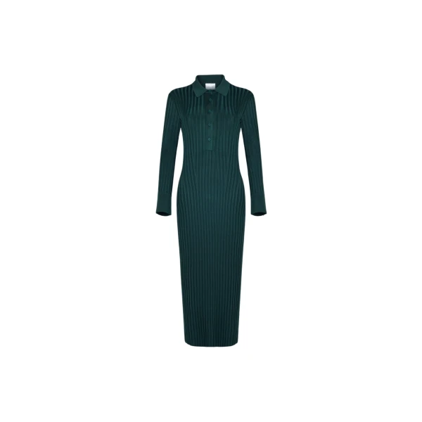 Galvan London Rhea Lounge Henley Dress Evergreen92351 nobg