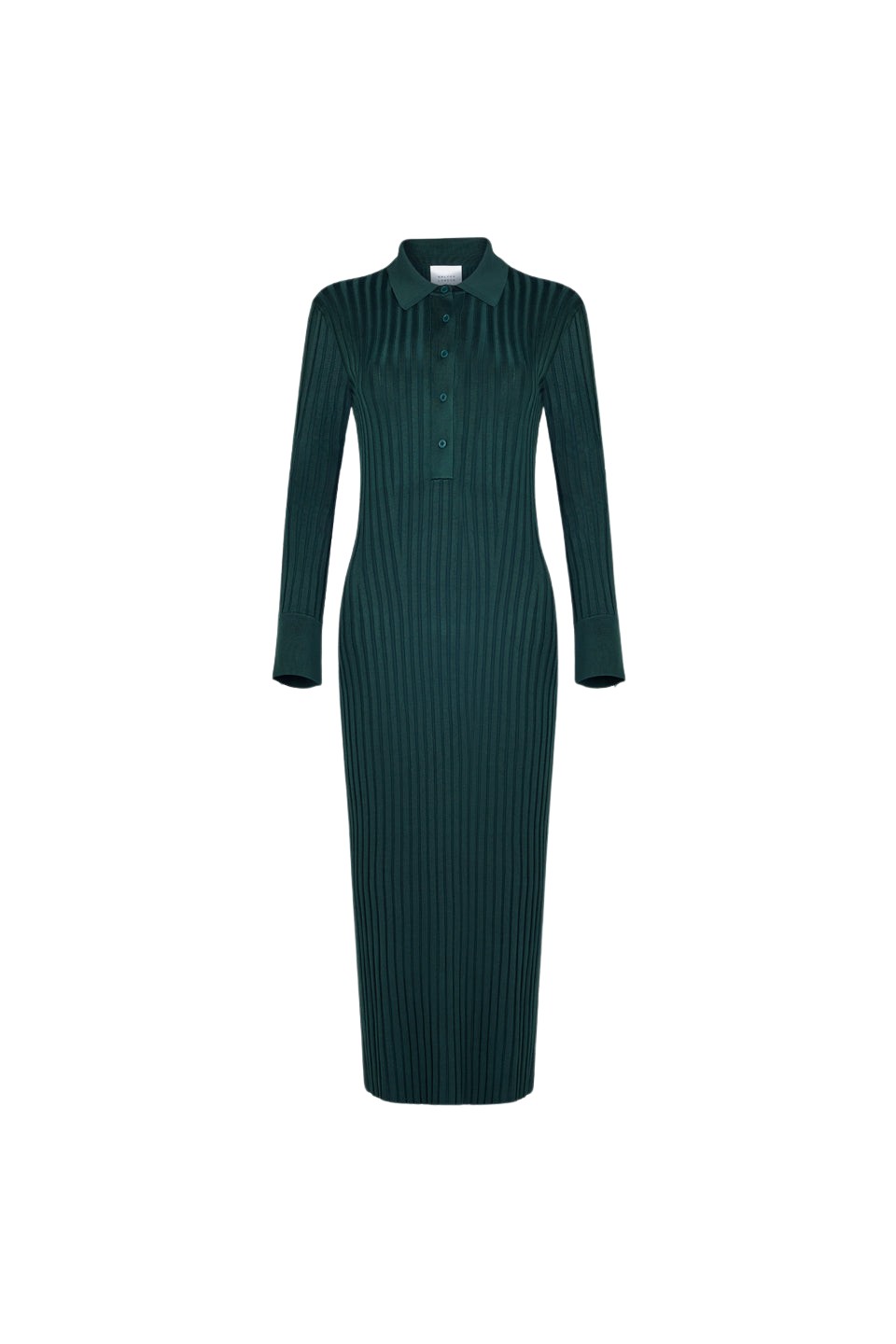 Galvan London Rhea Lounge Henley Dress Evergreen92351 nobg