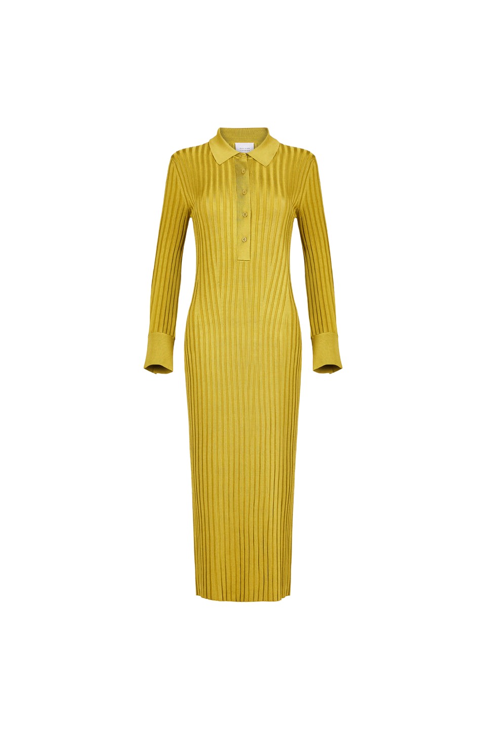 Galvan London Rhea Lounge Henley Dress Gold76839 nobg