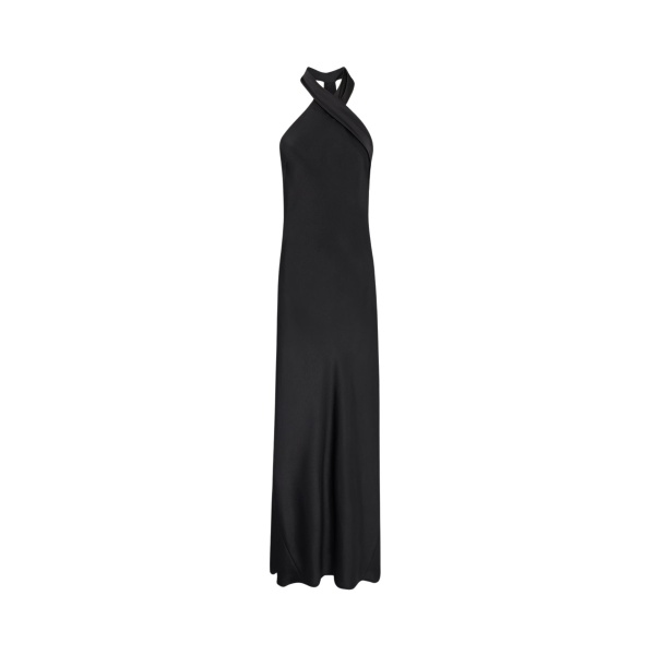 Galvan London Satin Pandora Dress Black31131 nobg